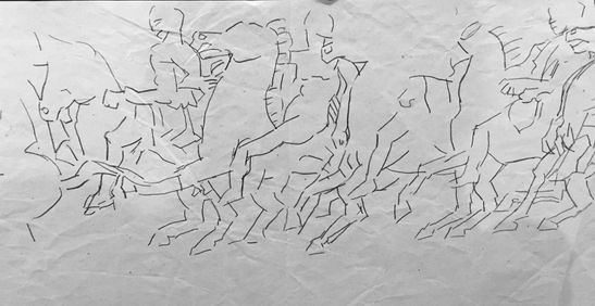 Parthenon Frieze drawing 1