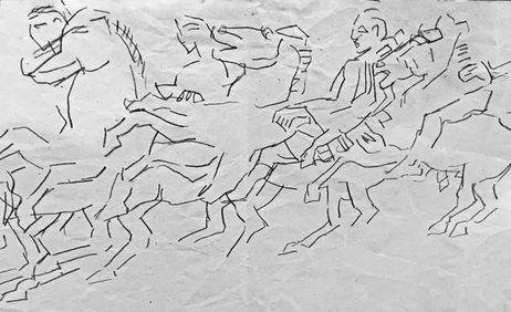 Parthenon Frieze drawing 2